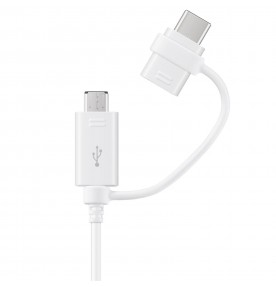 Cablu de incarcare combo (micro usb & type c), EP-DG930, White