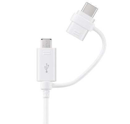 Cablu de incarcare combo (micro usb & type c), EP-DG930, White