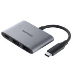 Adaptor multiport (HDMI, Port USB 3.1A, USB-C), Gray