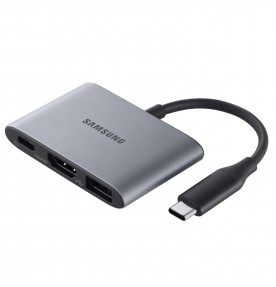 Adaptor multiport (HDMI, Port USB 3.1A, USB-C), Gray
