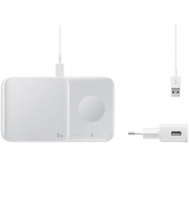 Incarcator wireless Duo (cu incarcator retea), Fast Charger, White