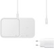 Incarcator wireless Duo (cu incarcator retea), Fast Charger 15W, White