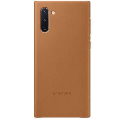 Husa Leather Cover pentru Samsung Galaxy Note 10, Camel