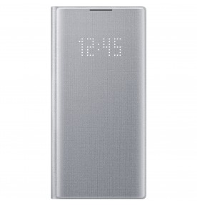 Husa LED View Cover pentru Samsung Galaxy Note 10, Silver