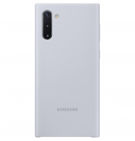 Husa Silicone Cover pentru Samsung Galaxy Note 10, Silver