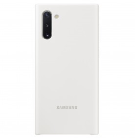 Husa Silicone Cover pentru Samsung Galaxy Note 10, White