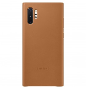 Husa Leather Cover pentru Samsung Galaxy Note 10+, Camel