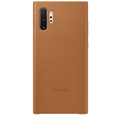 Husa Leather Cover pentru Samsung Galaxy Note 10+, Camel