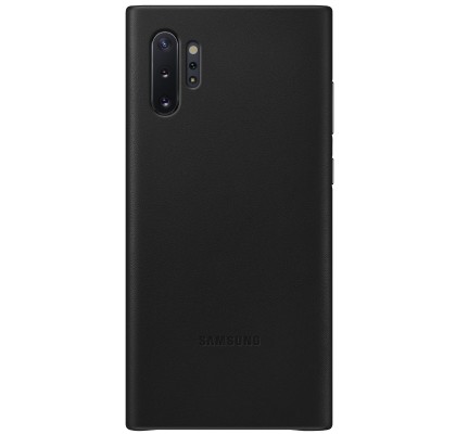 Husa Leather Cover pentru Samsung Galaxy Note 10+, Black