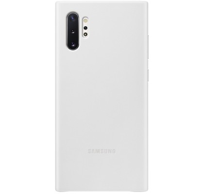 Husa Leather Cover pentru Samsung Galaxy Note 10+, White