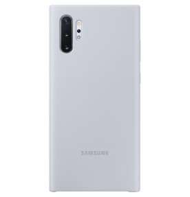 Husa Silicone Cover pentru Samsung Galaxy Note 10+, Silver