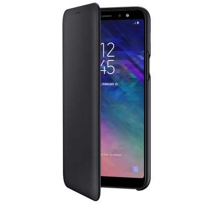 Husa Flip Wallet Samsung Galaxy A6 Plus (2018), Black