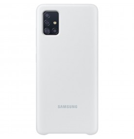 Husa Silicone Cover pentru Samsung Galaxy A51 (2020), White