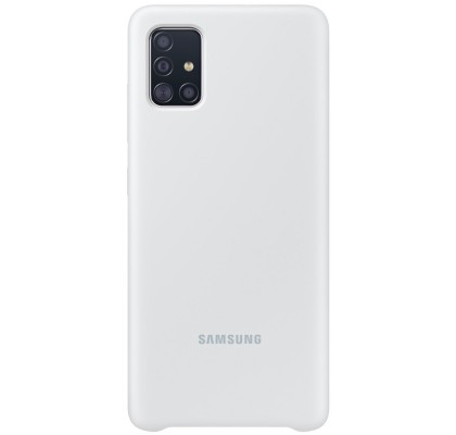 Husa Silicone Cover pentru Samsung Galaxy A51 (2020), White