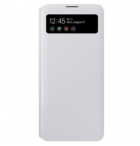 Husa S-View Wallet pentru Samsung Galaxy A71 (2020), White