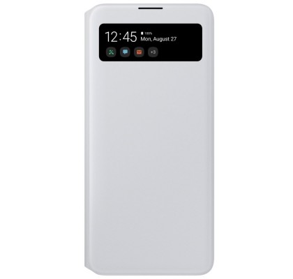 Husa S-View Wallet pentru Samsung Galaxy A71 (2020), White