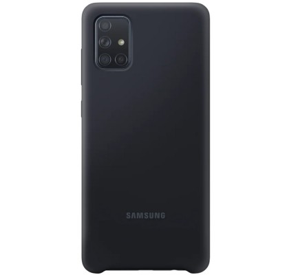 Husa Silicone Cover pentru Samsung Galaxy A71 (2020), Black