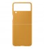 Husa Leather Cover pentru Samsung Galaxy Z Flip3, Mustard