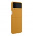 Husa Leather Cover pentru Samsung Galaxy Z Flip3, Mustard