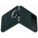 Husa Silicone Cover with ring pentru Samsung Galaxy Z Flip3, Green