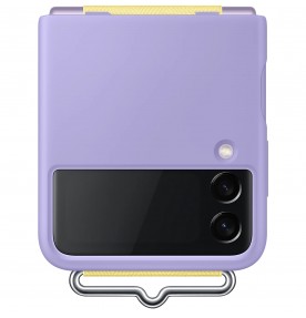 Husa Silicone Cover with strap pentru Samsung Galaxy Z Flip3, Violet