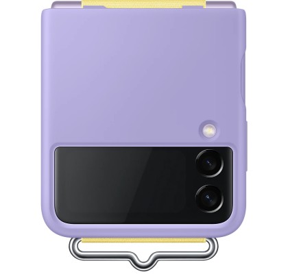 Husa Silicone Cover with strap pentru Samsung Galaxy Z Flip3, Violet