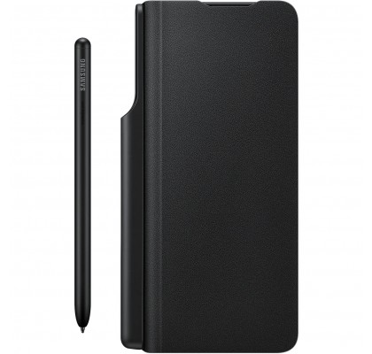 Husa Flip Cover cu S-Pen pentru Samsung Galaxy Z Fold3 5G, Black