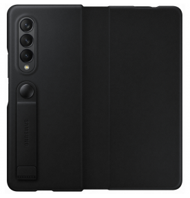 Husa Leather Flip Cover pentru Samsung Galaxy Z Fold3 5G, Black