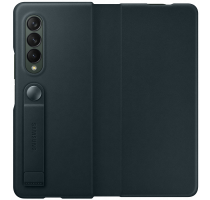 Husa Leather Flip Cover pentru Samsung Galaxy Z Fold3 5G, Green