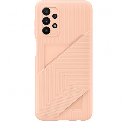 Husa Card Slot Cover pentru Samsung Galaxy A23 5G, Awesome Peach