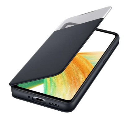 Husa S-View Wallet pentru Samsung Galaxy A33, Black