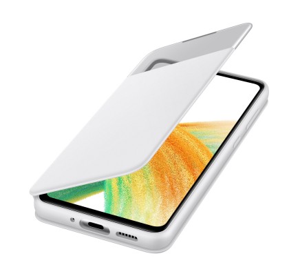 Husa S-View Wallet pentru Samsung Galaxy A33, White