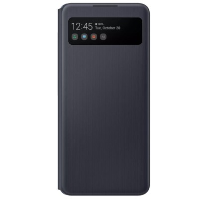 Husa S-View Wallet pentru Samsung Galaxy A42, Black