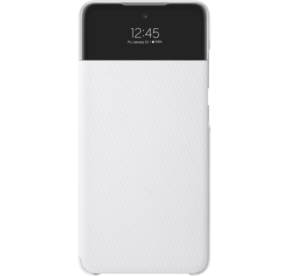 Husa S-View Wallet pentru Samsung Galaxy A52, White