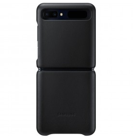 Husa Leather Cover pentru Samsung Galaxy Flip Z, Black