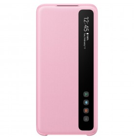 Husa Clear View Cover Samsung Galaxy S20, Pink