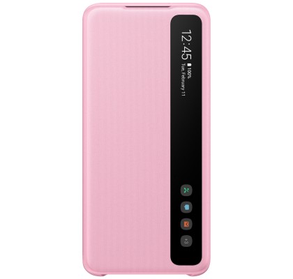 Husa Clear View Cover Samsung Galaxy S20, Pink