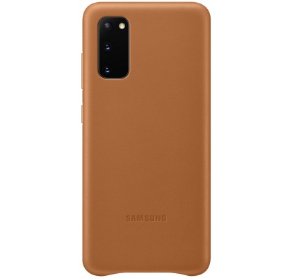 Husa Leather Cover pentru Samsung Galaxy S20, Brown