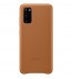 Husa Leather Cover pentru Samsung Galaxy S20, Brown