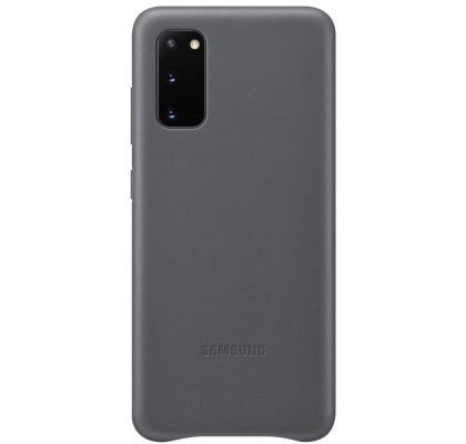 Husa Leather Cover pentru Samsung Galaxy S20, Gray