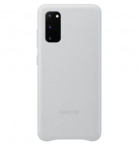 Husa Leather Cover pentru Samsung Galaxy S20, Light Gray