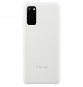 Husa Silicone Cover pentru Samsung Galaxy S20, White