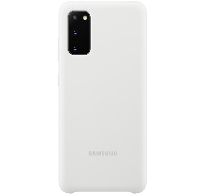 Husa Silicone Cover pentru Samsung Galaxy S20, White