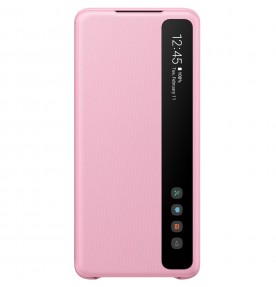 Husa Clear View Cover Samsung Galaxy S20+, Pink