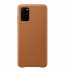 Husa Leather Cover pentru Samsung Galaxy S20+, Brown