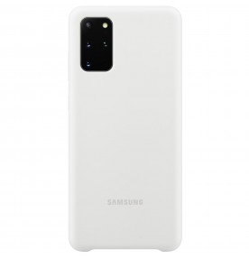 Husa Silicone Cover pentru Samsung Galaxy S20+, White