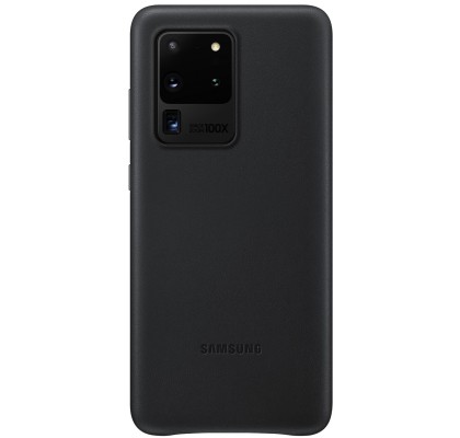 Husa Leather Cover pentru Samsung Galaxy S20 Ultra, Black