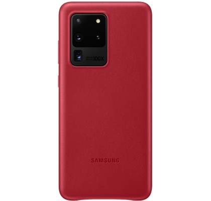 Husa Leather Cover pentru Samsung Galaxy S20 Ultra, Red