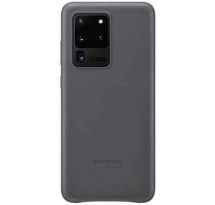 Husa Leather Cover pentru Samsung Galaxy S20 Ultra, Gray