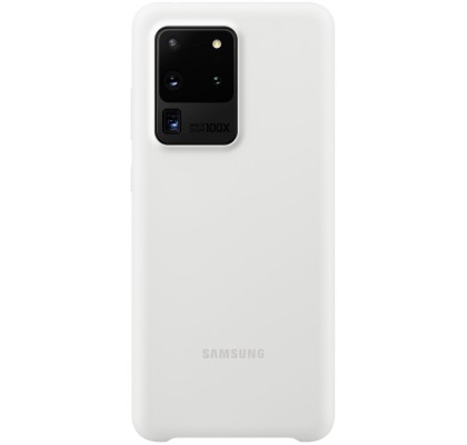 Husa Silicone Cover pentru Samsung Galaxy S20 Ultra, White